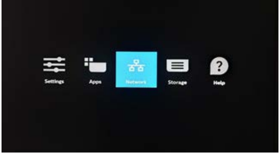 Admin-Modus des Philips-Displays mit dem Punkt Network