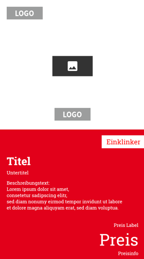 Vorlage Classic im Hochformat: Produkt