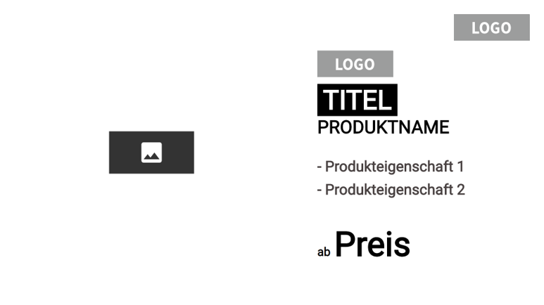 Vorlage Modern im Querformat: Produkt